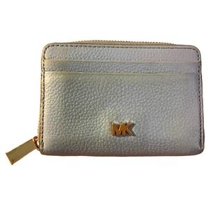 Michael Kors Light Blue Pebbled Leather Small ID Wallet